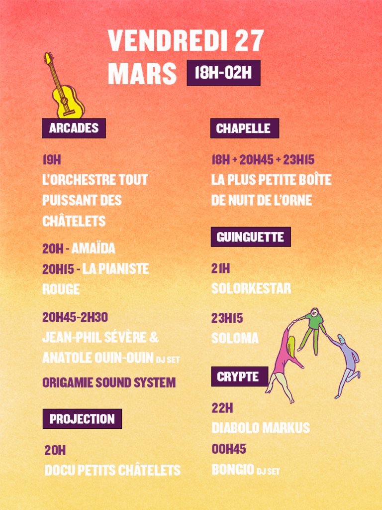 le grand chahut - les petits chatelets - programme vendredi 27 mars 2026